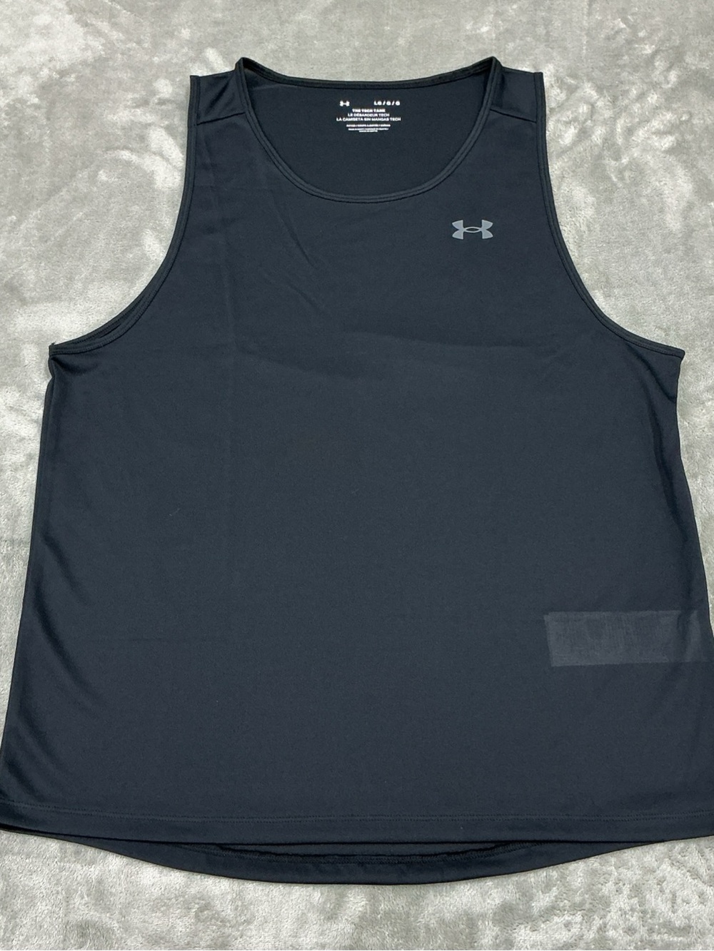 Under Armour  The Tech Tank mens Large black athletic style 1328704 workout gym